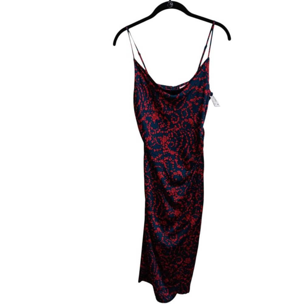 re:named Blue Aden Navy & Red Floral Slip Dress with Adjustable Straps - Picture 9 of 15